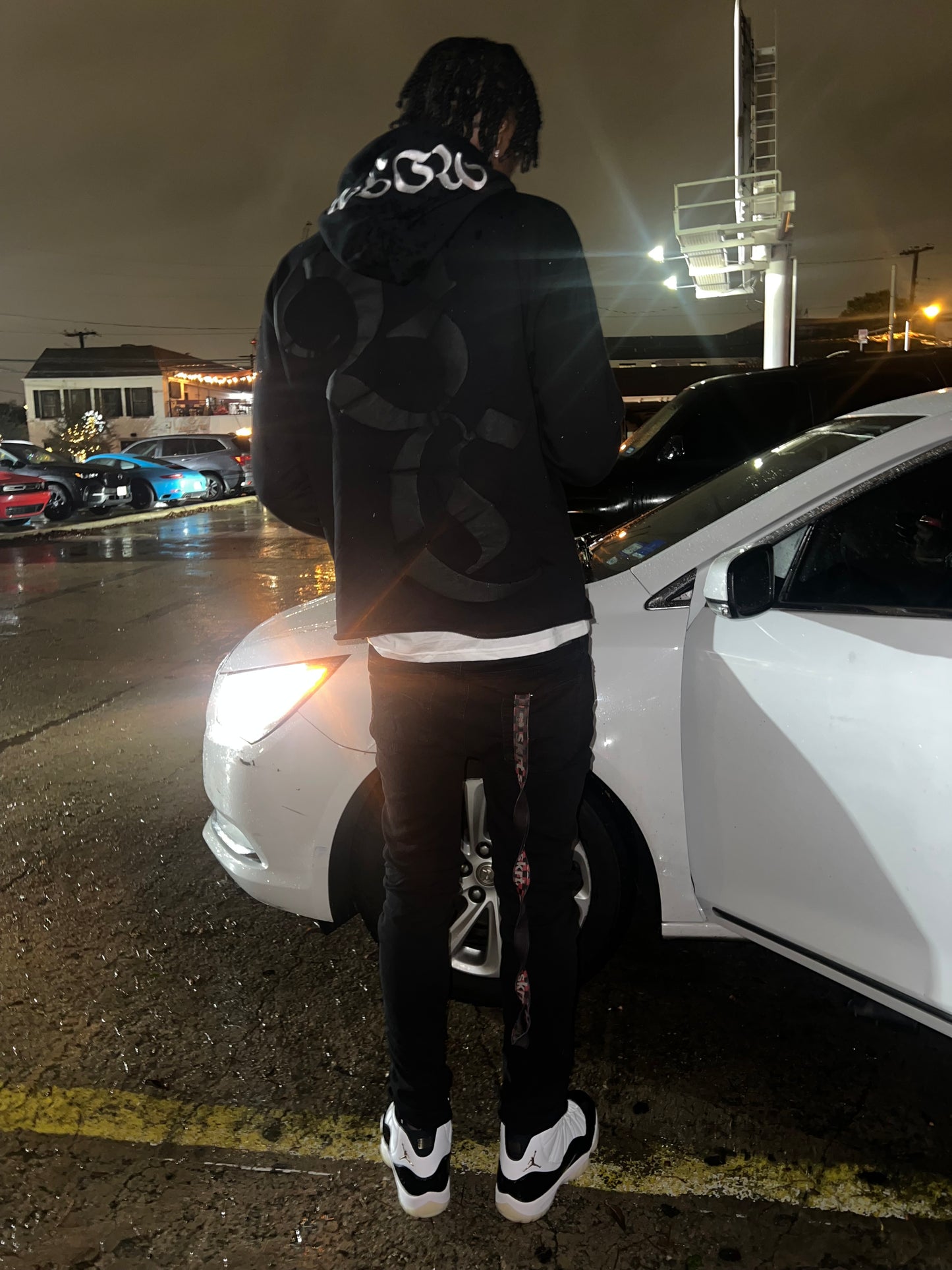 Cropped “NOIR” Hoodies